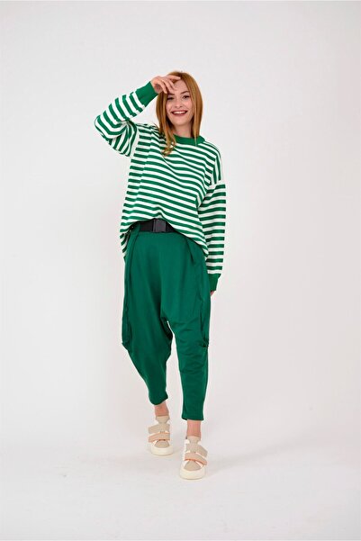 ZTO KADIN BOHO KEMER DETAY ŞALVAR PANTALON