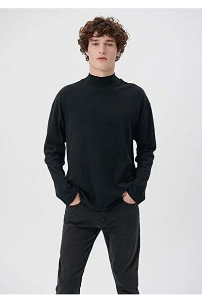 Mavi Men's Basic T-Shirt - Long Sleeve, Black