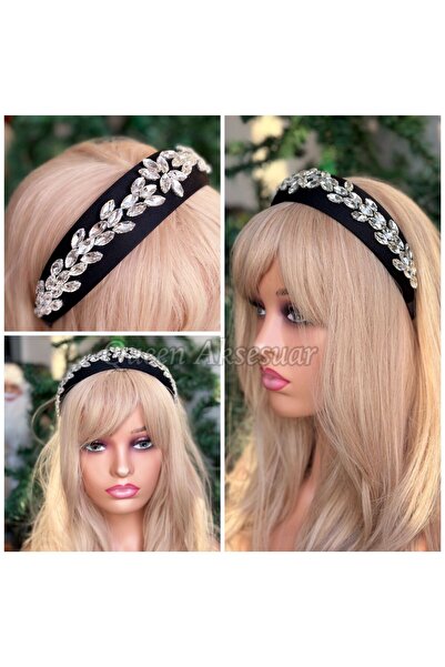 QUEEN AKSESUAR Design special, piatră de cristal de lux, brodată, coroană lat...