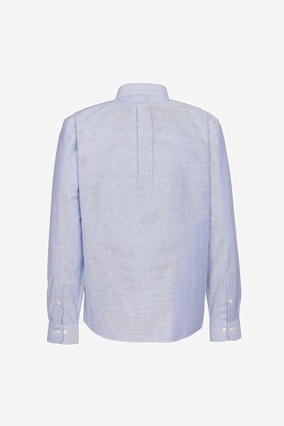BROOKS BROTHERS Marineblaues, bügelfreies Slim-Fit-Hemd aus Baumwolle für Herren