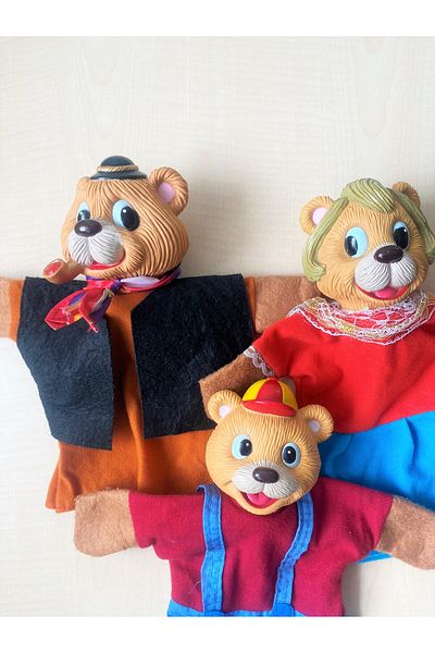 SANAT TACİRİ 23CM EUROPE 3 PIECES PUPPET PLASTIC PUPPET SPINCH FAMILY PUPPET