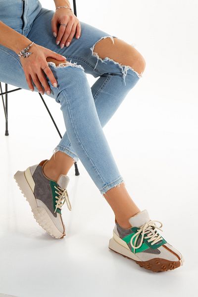 PASSAGE SHOES Women's Suede Multi Color Casual Sneakers 2059