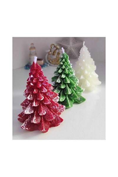 Genel Markalar 3 Adet Çam Ağacı Mum Yılbaşı Mumu Çam Ağacı Yılbaşı Hediyelik ...