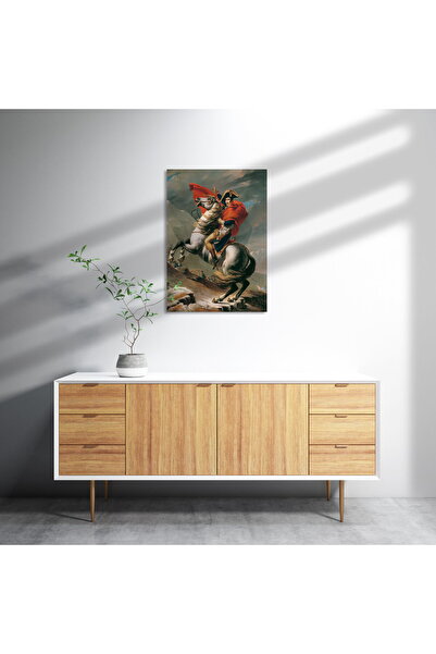 Cakatablo Ahşap Tablo Napoleon Bonaparte Savaş Meydanında (50x70 Cm Boyut)