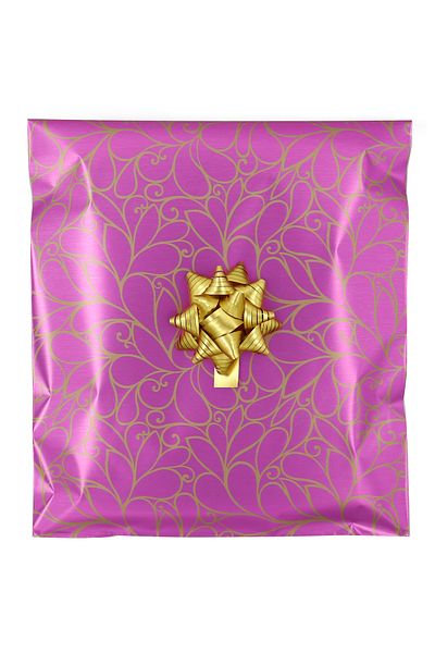 reprodesign 30X45 Luxury Pink Patterned Metalized Gift Package 10 Pieces