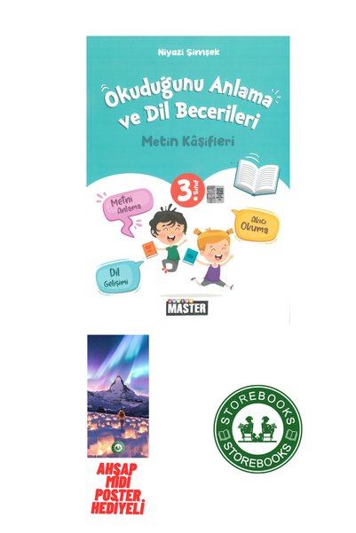 Okyanus Yayınları Bilsem 3.Sınıf Okuduğunu Anlama ve Dil Becerileri Ahşap Pos...