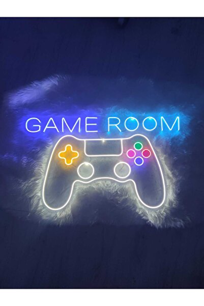 dekoraven Game Rooom Gamer Playstation Neon Led Tabela Dekoratif Aydınlatma