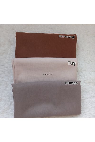 Trablus Hijab Women's Cotton Jazz Shawl Model-Set of 3