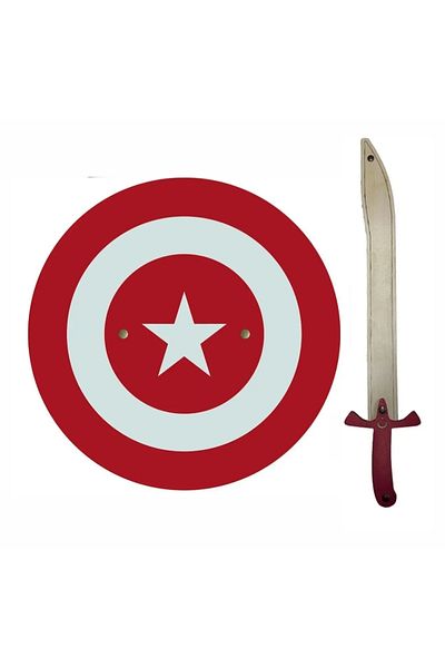 Ahtek Wooden Toy Set of 2, Captain Turkey Shield + Wooden Kayi Sword