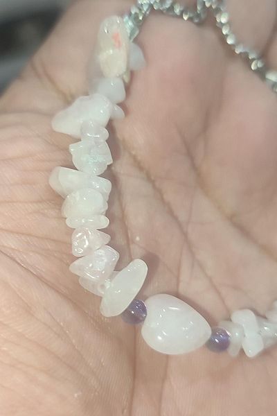 TAŞÇIZADE Pink Quartz Stone Style Heart Bracelet