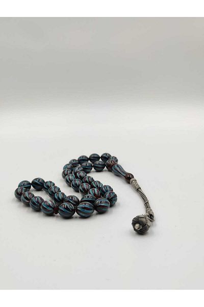 ALTUNTAŞ CRIMPING AMBER LASER CUT Rosary 8*12 MM 1000 STERLING SILVER CRIMPING TASSEL