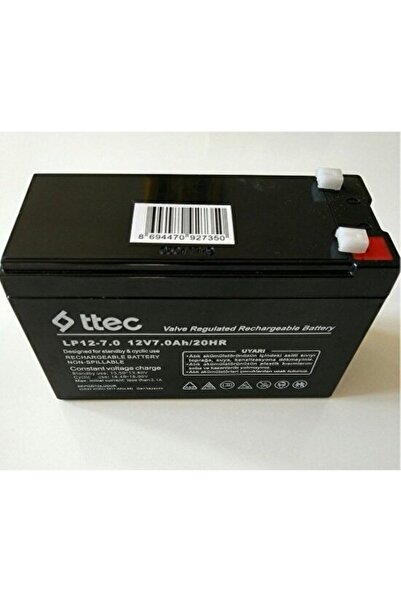 Ttec HsYn_12v 7ah Alarm Akü - Uzun Ömürlü Kuru Tip Akü