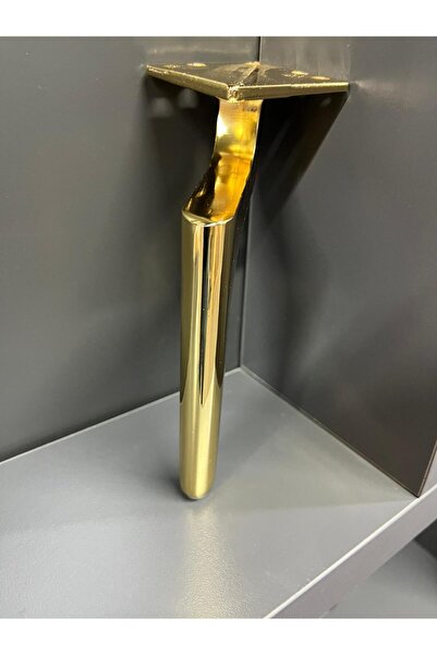 Emaks Elegant Metal Leg 20cm Gold Color Foot Seat Tv Unit Bedside Table Bookcase Modern Furniture Leg Gold