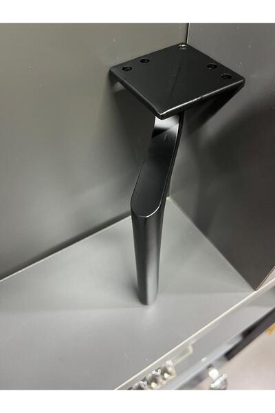 Emaks Κομψό Μεταλλικό Πόδι 20cm Μαύρο Ματ Κομοδίνο Καναπές Ντουλάπα Τραπεζάκι Σαλονιού Πουφ Βεστιάριο Μοντέρνο Έπιπλο Πόδι