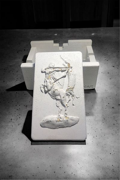 RocArt Home Σειρά Zodiac Τσιπς από σκυρόδεμα Sagittarius Zodiac Sign (Χρυσό φύλλο)
