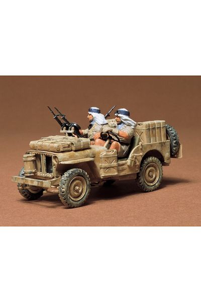 TAMIYA 1/35 British Special Air Service Jeep Military Vehicle and Figure Model Kit