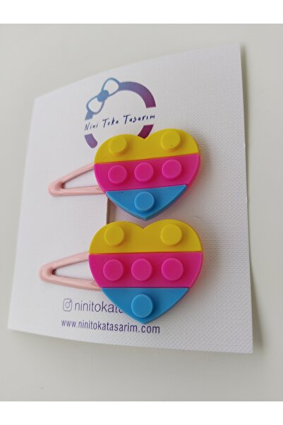 Nini مشبك على شكل قلب من Pop-it