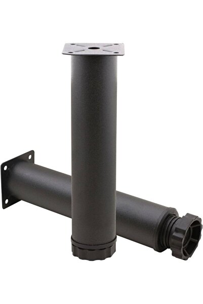 Taşkın Aksesuar Ayarlı Metal Boru Ayak 10cm Mat Siyah Renk Çap 42mm Orta Kolt...