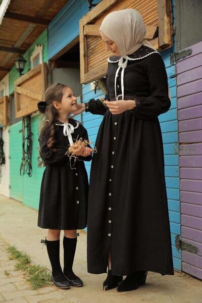 ESRA KEKÜLLÜOĞLU Hira Anne Elbise-siyah