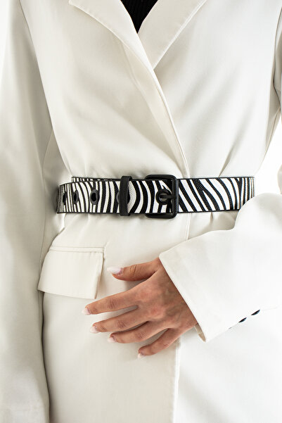 Zebra Desenli 3 Cm kemer