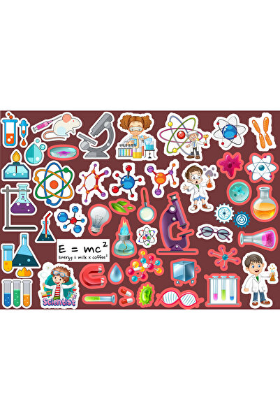 TELLGRAF مجموعة ملصقات تحت عنوان الكيمياء (21 × 30 سم مجموعة واحدة)