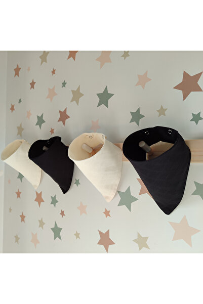 3Baby 4 Pieces Black Cream 100% Organic Cotton Double Layer Muslin Baby Scarf...