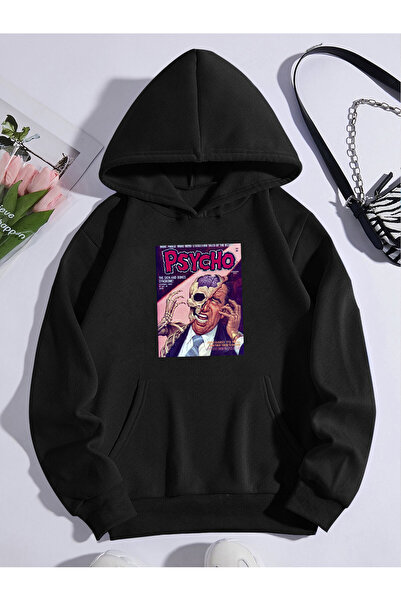 Adrift Unisex Oversize kroj Sa kapuljačom Kengur džep Psiho Štampano