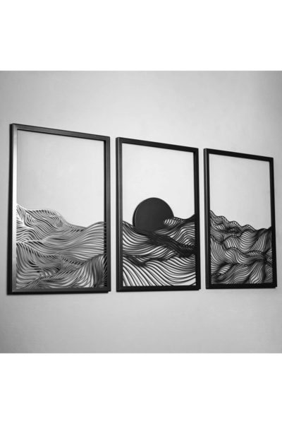 Colorfull Worlds Sunset Metal Vertical Set of 3 Metal Wall Decor - Home Office Gift Wall Decoration