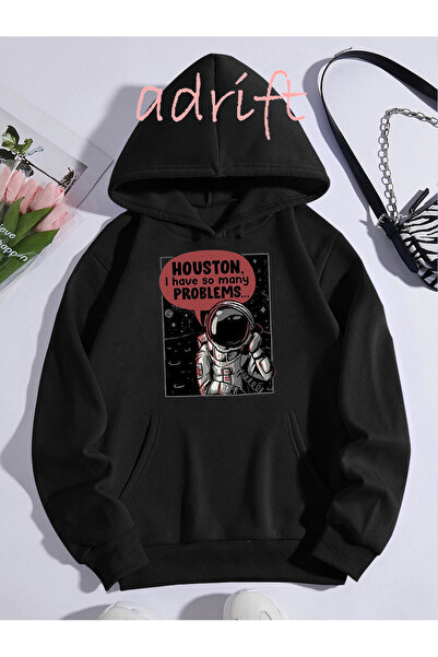 Adrift Unisex Oversize kroj Sa kapuljačom Kengur džep Problemi u Hjustonu Šta...