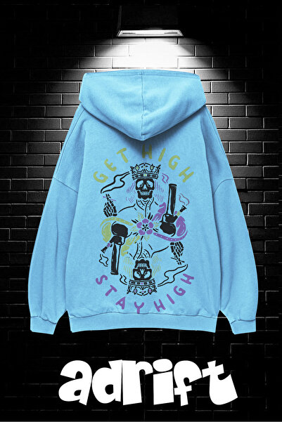 Yasolin Hanorac unisex supradimensionat cu glugă și buzunar cangur, imprimat ...