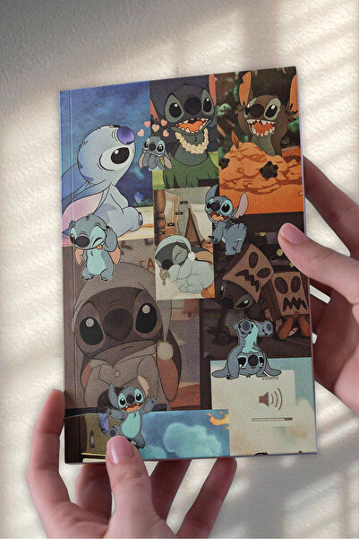 Namgo Stich Kolaj Çizgisiz A5 Hediyelik Özel Tasarım Defter