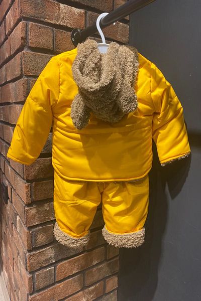 PODIUM GYM Special Series Snowsuit Cold - Windproof Hooded Astronaut-Cosmonaut-Overall-Yellow