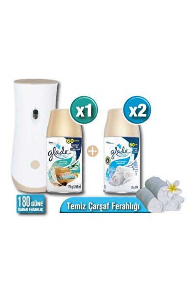 Glade Temiz Çarşaf Ferahlığı Otomatik Sprey Set - 180 Gün Etkili