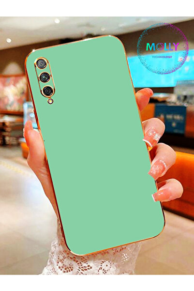 Molly Technology Samsung Galaxy A70 Için Su Yeşili Kenarları Gold Detaylı Lük...