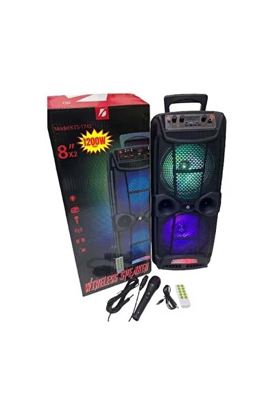 Tastech LED IŞIKLI BLUETOOTH HOPARLÖR MİKROFONLU ŞARJLI TAŞINABİLİR SPEAKER