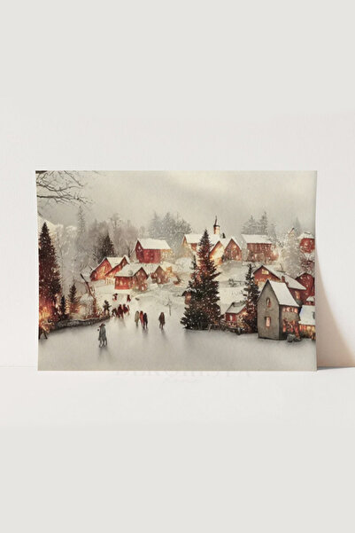 HOME DEKORİSTA Yeni Yıl Vintage Poster, Galeri Duvarı, Sanatsal Baskı, YILBAŞI POSTER BASKI