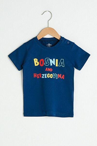 LC Waikiki Baby Boy Light Navy Blue Heu T-Shirt