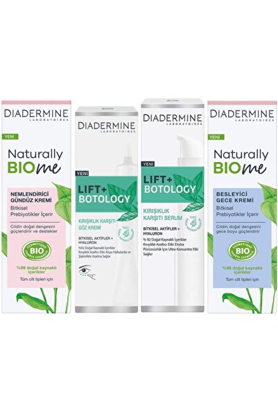 Diadermine Bıome Krem+Lift Botology Göz Kremi+Serum 4'lü Set