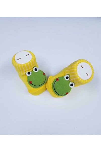 Bumbo Sevimli Kurbağa Aksesuarlı Bebek Çorap