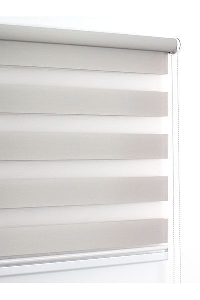 buperde Light Gray Eco Zebra Roller Blind