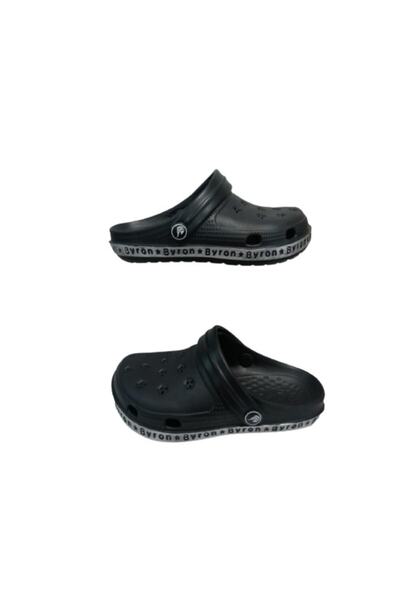 Byron Унисекс детски черни полиуретанови чехли сандали