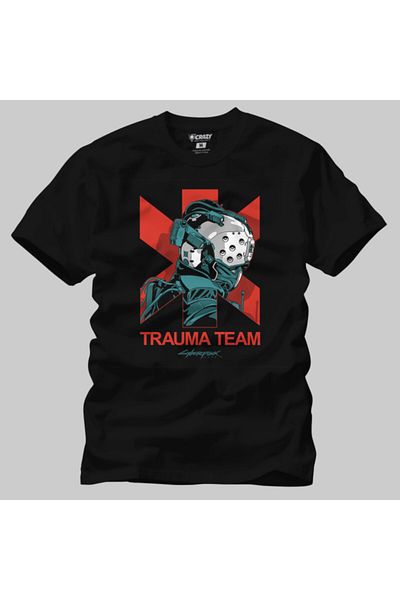 Crazy Ανδρικό μπλουζάκι κόμικ Trauma Cyberpunk 2077