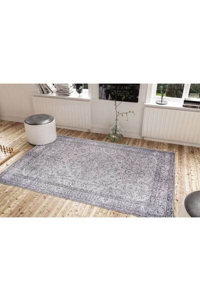 ARTLOOP Halı, Dorian Şönil, Dokuma , Doğa Dostu |pamuk-polyester| Gri Halı Al 97