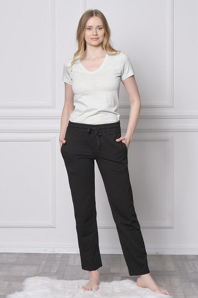 Qmax Women's Casual Sweatpants - Regular Fit, Elastic Waist and Lace-Up
