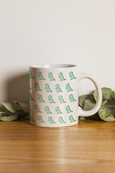 Generic Brand Porcelain - Iqra - Dinosaur Printed Mug Cup Machine Washable.