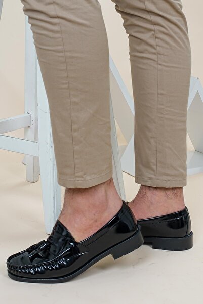 Dayfi Мъжки черни лачени обувки