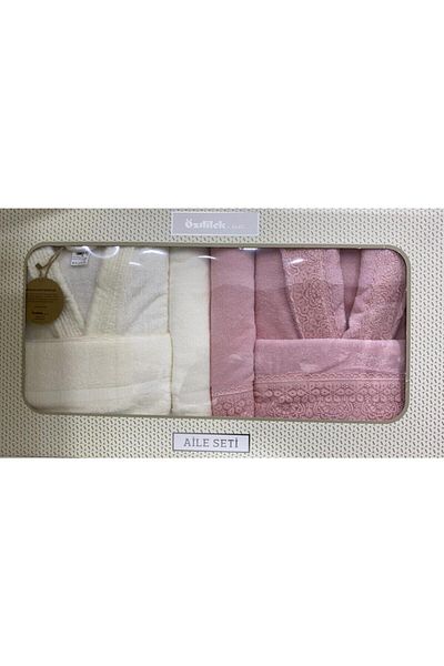 Özdilek Orkide Family Set Cream Powder Σετ μπουρνούζι