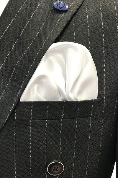 Quesste Accessory White Handkerchief Men's Pocket Collar Folded Design
