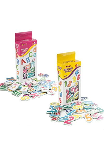 Hobialem Manyetik, Harfler, Sayılar, 2 Li Magnet Set, Eğitici Magnet