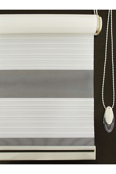buperde Ecru (Light Cream) Wide Pleated Pleated Zebra Roller Blinds